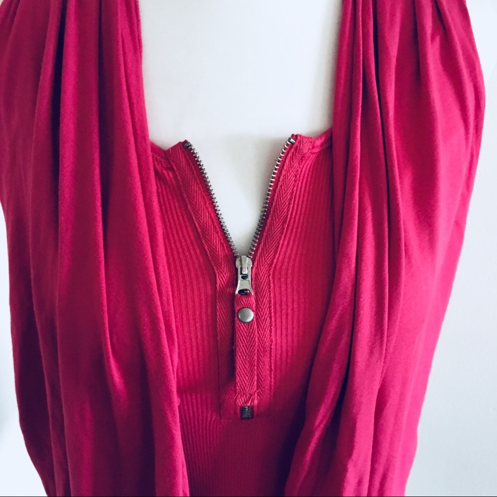 K-Dash by Kardashian Pink Top Zipper Scarf unique